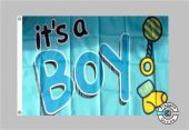 It's a Boy Geburt Flagge