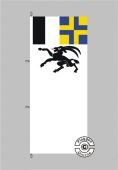 Graubünd Flagge Hochformat 