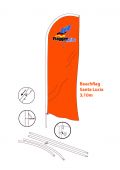 FO-Santa Lucia Beachflag Komplettsystem inkl. Erdspieß
