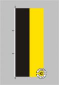Baden-Württemberg ohne Wappen Hochformat Flagge