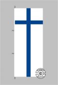 Finnland Hochformat Flagge / Fahne für höhere Windlasten