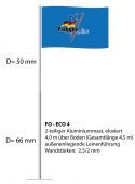 Alu-Flaggenmast ECO, 4 Meter