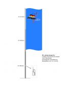 Aluminium Flaggenmast FO-Extra Strong 12i, 12 Meter über Boden