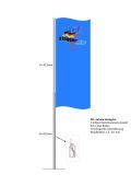 Aluminium Flaggenmast FO-Extra Strong 6i, 6 Meter über Boden