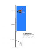 Aluminium Flaggenmast FO-Extra Strong 12iA, 12 Meter über Boden