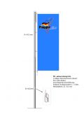Aluminium Flaggenmast FO-Extra Strong 6iA, 6 Meter über Boden