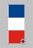 Frankreich Hochformat Flagge / Fahne für höhere Windlasten