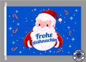 Frohe Weihnachten blau Flagge