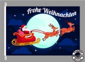 Frohe Weihnachten Schlitten Flagge
