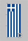 Griechenland Hochformat Flagge / Fahne für höhere Windlasten