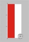 Hessen ohne Wappen Hochformat Flagge