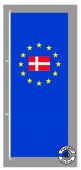 Europa Dänemark Hochformat Flagge