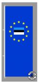 Europa Estland Hochformat Flagge