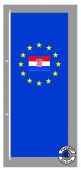 Europa Kroatien Hochformat Flagge