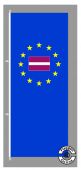 Europa Lettland Hochformat Flagge