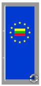 Europa Litauen Hochformat Flagge