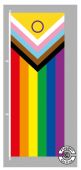 Regenbogen Progress Pride Hochformat Flagge