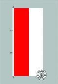 Rot Weiß Hochformat Flagge
