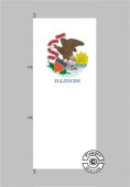 Illinois Flagge Hochformat 