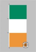 Irland Hochformat Flagge / Fahne für höhere Windlasten