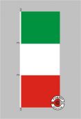 Italien Hochformat Flagge / Fahne für höhere Windlasten