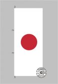 Japan Hochformat Flagge / Fahne für höhere Windlasten
