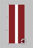 Lettland Hochformat Flagge / Fahne für höhere Windlasten