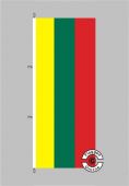 Litauen Hochformat Flagge / Fahne für höhere Windlasten