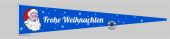 Frohe Weihnachten blau Langwimpel