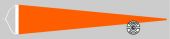Langwimpel Orange mit Querholz 