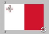 Malta Flagge / Fahne für höhere Windlasten