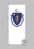 Massachusetts Flagge Hochformat 
