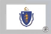 Massachusetts Tischflagge