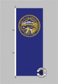 Nebraska Flagge Hochformat 