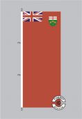 Ontario Flagge Hochformat 
