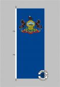 Pennsylvania Flagge Hochformat 