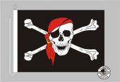 Pirat mit Kopftuch Bootsflagge