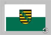 Sachsen mit Wappen Bootsflagge