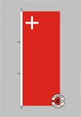 Schwyz Flagge Hochformat 