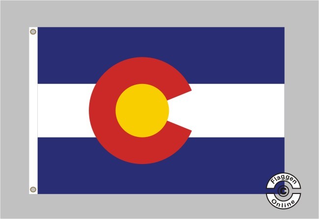 Fahne USA Flagge Colorado Hissflagge 90 x 150 cm 
