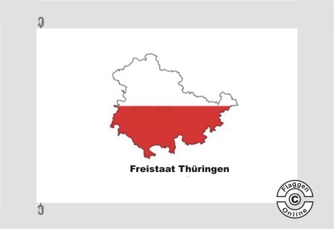 Produktbild von 50 Mm, 6 Stück - 6er Set Herz-Aufkleber Thüringen Wappen Flagge
