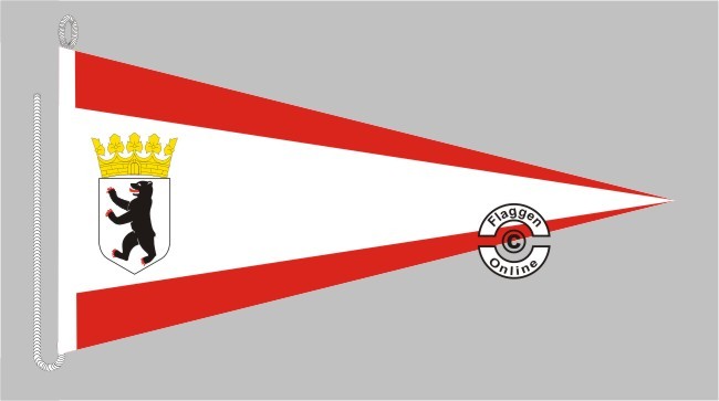 Fahne Berlin Bär mit Krone 30 x 45 cm Flagge 
