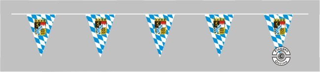 Bayern Raute mit Wappen Wimpelkette