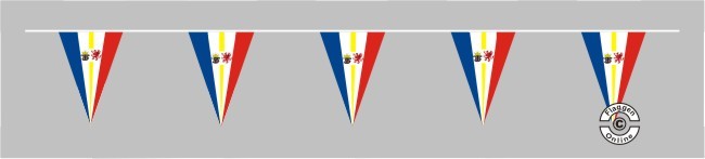 Mecklenburg-Vorpommern mit Wappen Wimpelkette