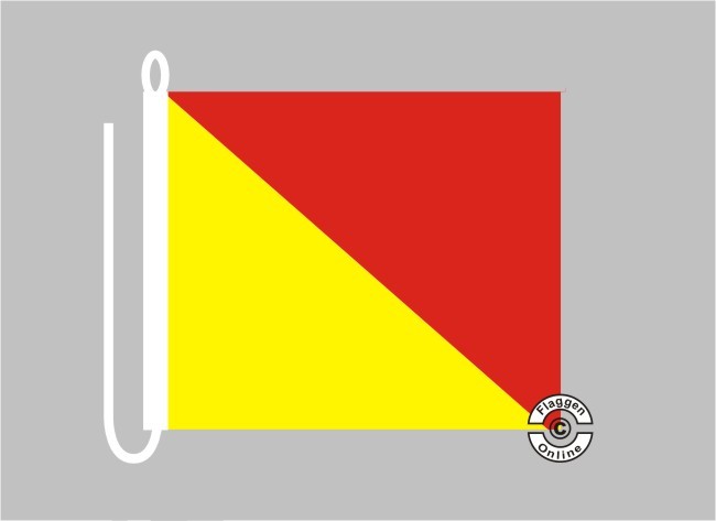 Signalflagge O = Oscar 24 x 20 cm Fahne Flagge Premiumqualität