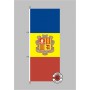 Andorra Hochformat Flagge / Fahne für höhere Windlasten
