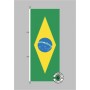 Brasilien Hochformat Flagge / Fahne für höhere Windlasten