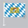 Bayern Raute mit Löwenwappen Autoflagge