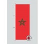 Marokko Hochformat Flagge / Fahne für höhere Windlasten