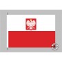 Polen mit Wappen Flagge / Fahne für höhere Windlasten